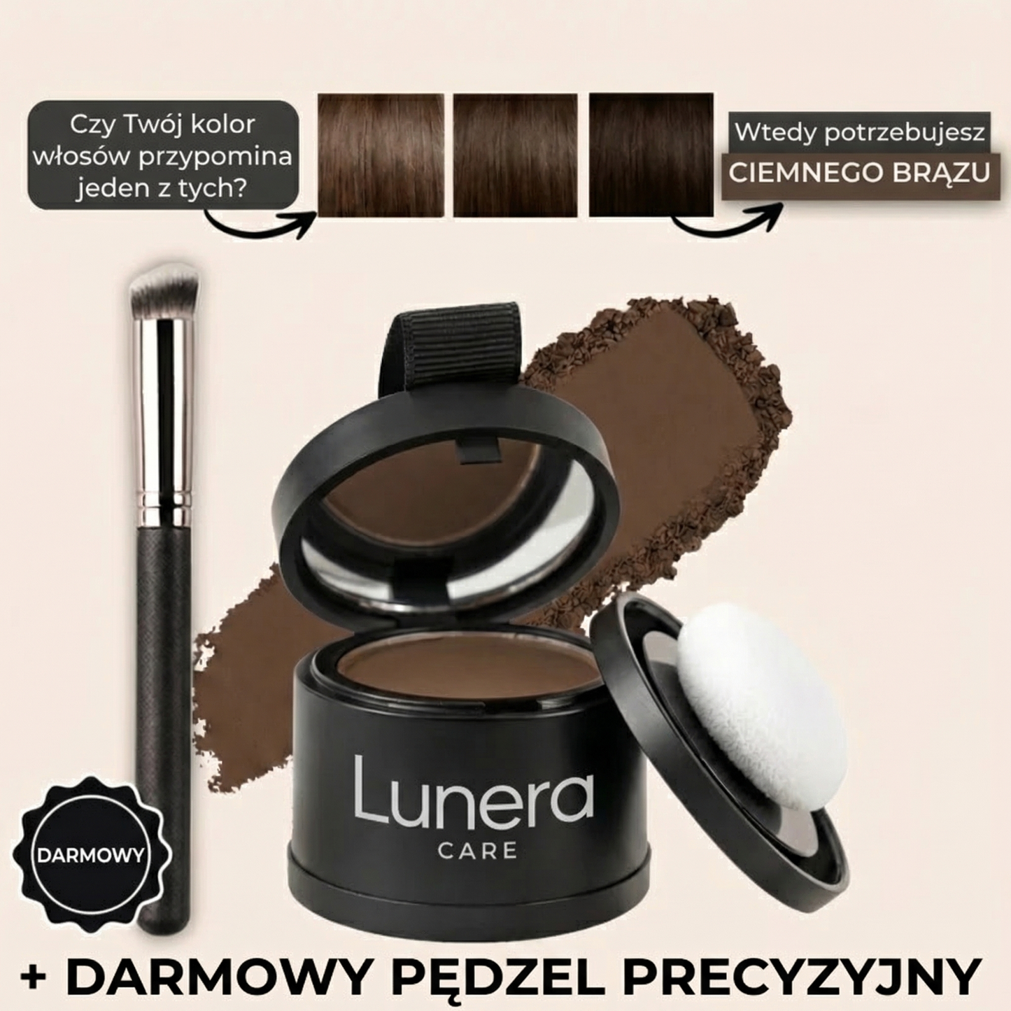 Puder Lunera - Zamaskuj Odrosty w 10 Sekund!