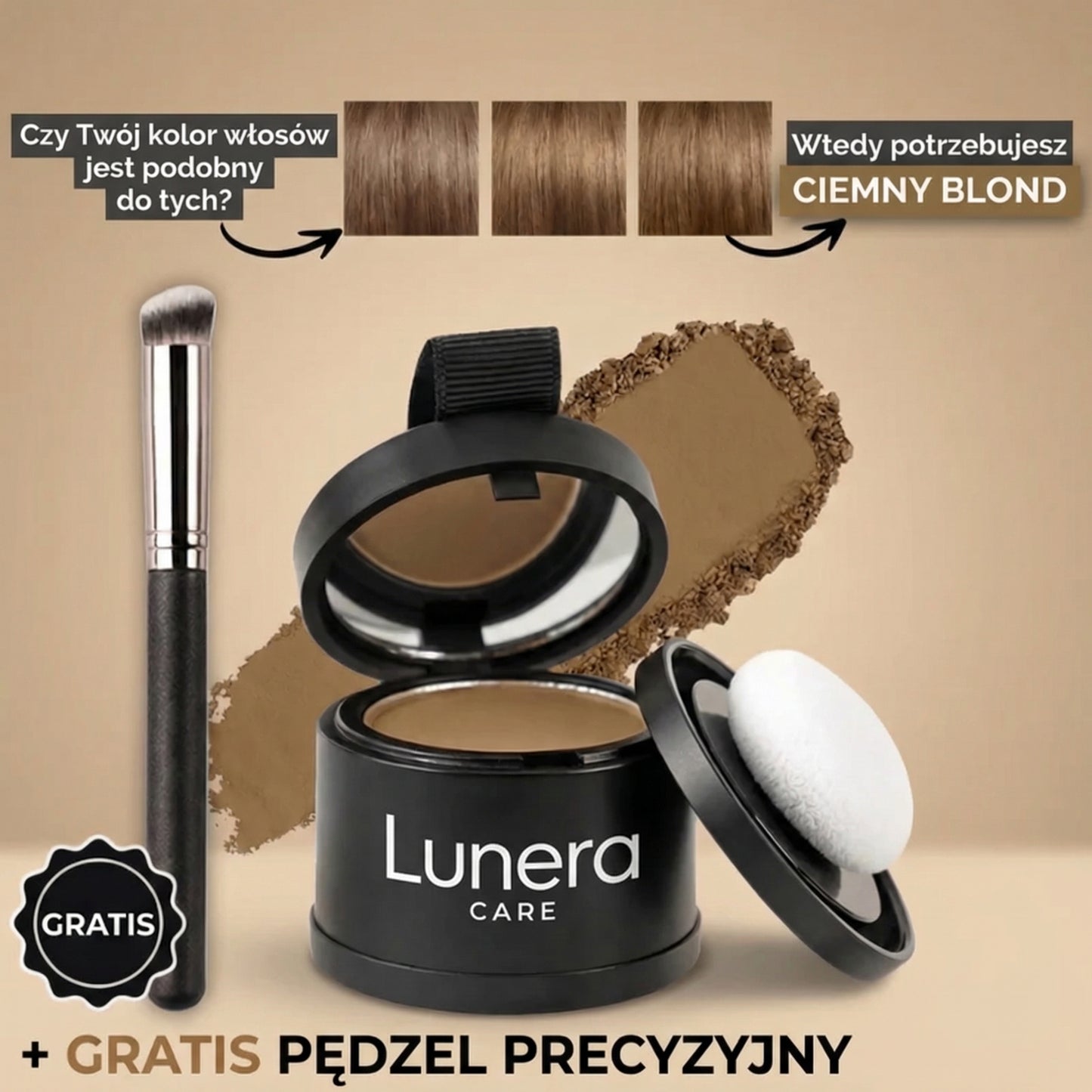 Puder Lunera - Zamaskuj Odrosty w 10 Sekund!